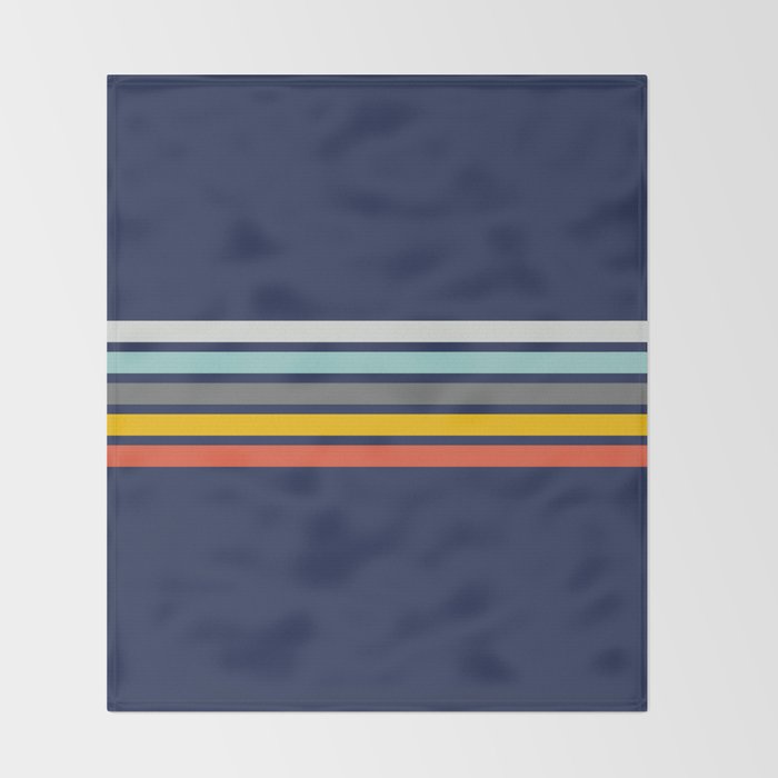 Abstract Minimal Retro Stripes 70s Style - Takakage Throw Blanket Gallery Image 2