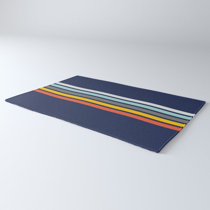 Abstract Minimal Retro Stripes 70s Style - Takakage Rug Gallery Image 3