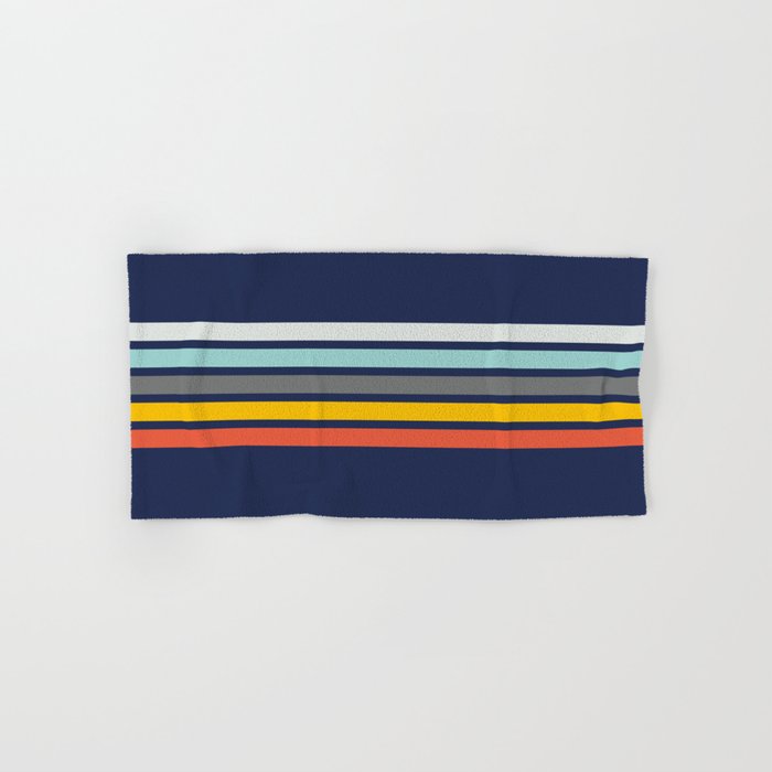 Abstract Minimal Retro Stripes 70s Style - Takakage Bath Towel Gallery Image 1