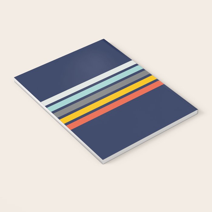 Abstract Minimal Retro Stripes 70s Style - Takakage Notebook Gallery Image 3