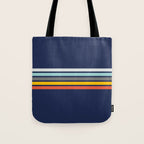 Abstract Minimal Retro Stripes 70s Style - Takakage Tote Bag Gallery Image 1
