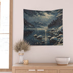 A River near Nishigi Wall Tapestry Gallery Image 2
