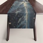 A River near Nishigi Table Runner Gallery Image 1