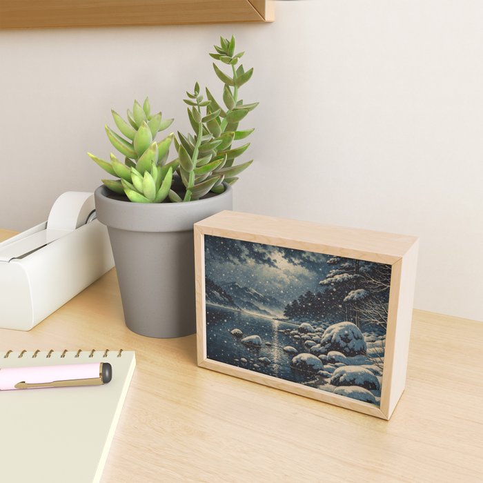 A River near Nishigi Mini Art Print Gallery Image 2