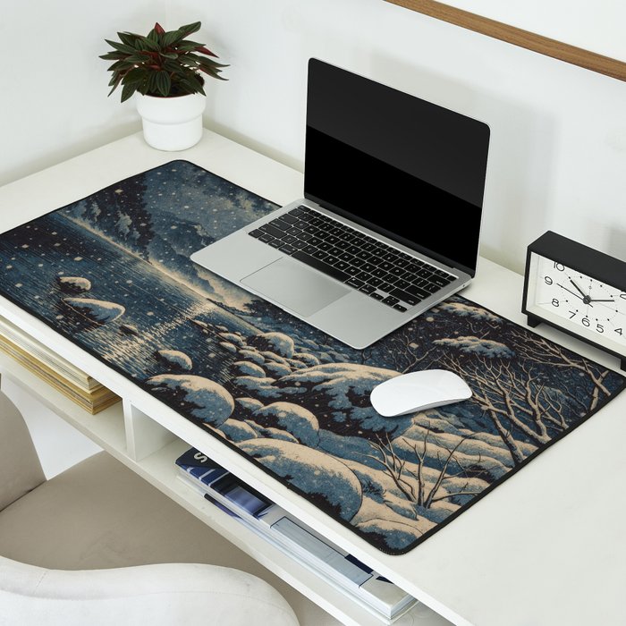 A River near Nishigi Desk Mat Gallery Image 2