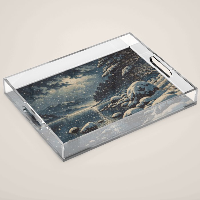 A River near Nishigi Acrylic Tray Gallery Image 1
