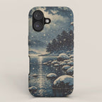 A River near Nishigi iPhone Case Gallery Image 1