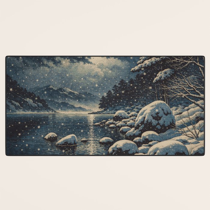 A River near Nishigi Desk Mat Gallery Image 3