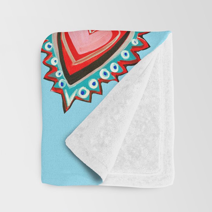 Hearts in Blue  Throw Blanket Gallery Image 3