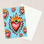 Hearts in Blue  Stationery Card Gallery Image 2