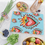 Hearts in Blue  Cutting Board Gallery Image 2