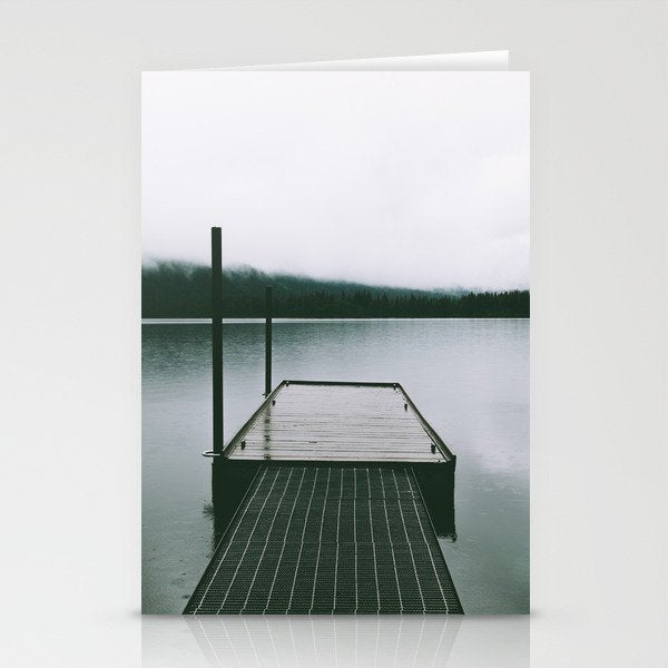 Moody Lake Dock Stationery Card Gallery Image 1