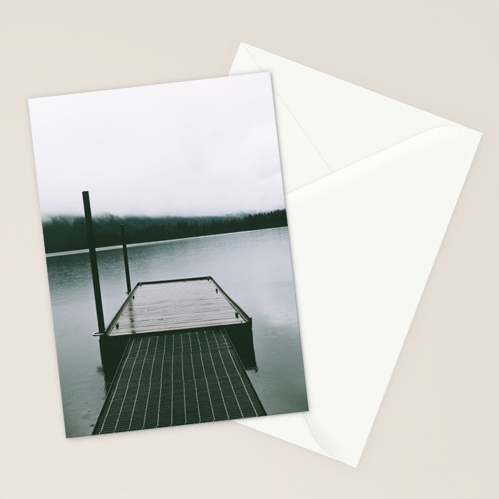 Moody Lake Dock Stationery Card Gallery Image 2