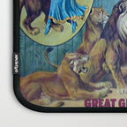 1910 Barnum & Bailey Circus Dancing Lions - M'lle Adgi's Acting Vintage Poster Laptop Sleeve Gallery Image 3