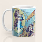 1910 Barnum & Bailey Circus Dancing Lions - M'lle Adgi's Acting Vintage Poster Coffee Mug Gallery Image 3
