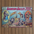 1910 Barnum & Bailey Circus Dancing Lions - M'lle Adgi's Acting Vintage Poster Outdoor Rug Gallery Image 1