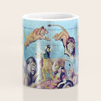 1910 Barnum & Bailey Circus Dancing Lions - M'lle Adgi's Acting Vintage Poster Coffee Mug Gallery Image 4