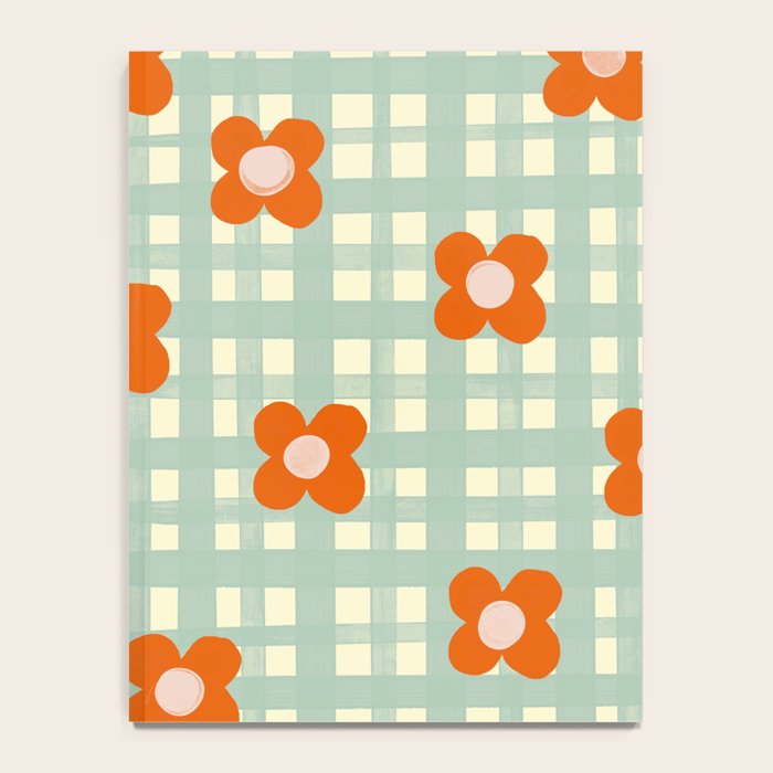Blue and red floral check Notebook Gallery Image 4