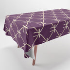 Bows & Ribbons Pattern XXXV Dark Purple Tablecloth Gallery Image 1