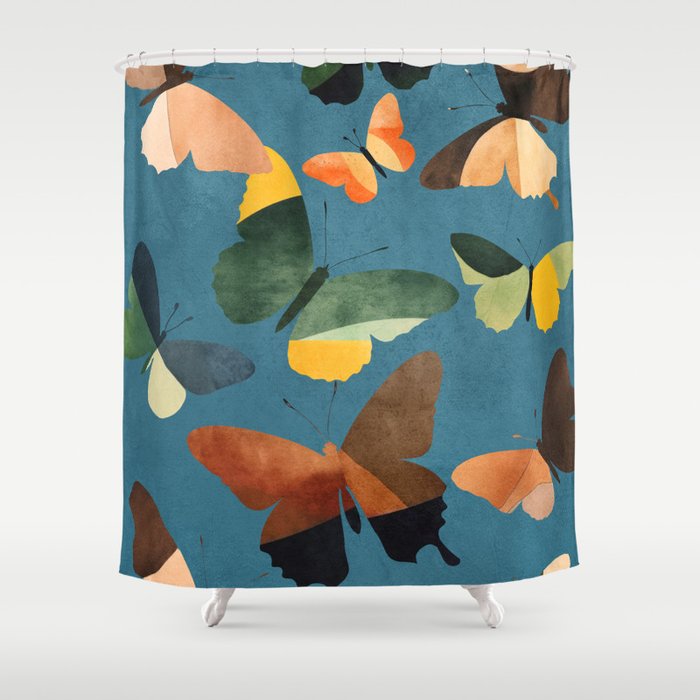 Beautiful Butterflies 4 Shower Curtain Gallery Image 1