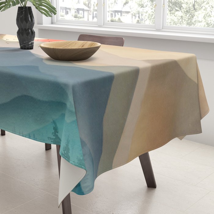 Wilderness Becomes Alive at Night Tablecloth Gallery Image 3