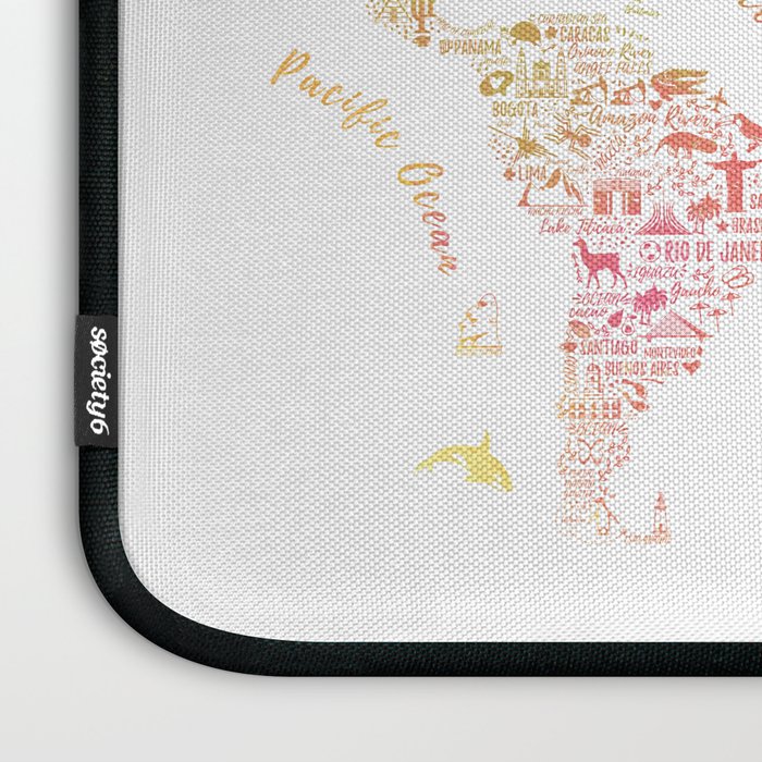 Rainbow world map Laptop Sleeve Gallery Image 3
