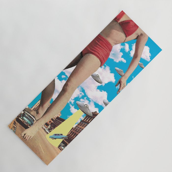 She's arrived (Giant woman & UFO) Yoga Mat Gallery Image 1