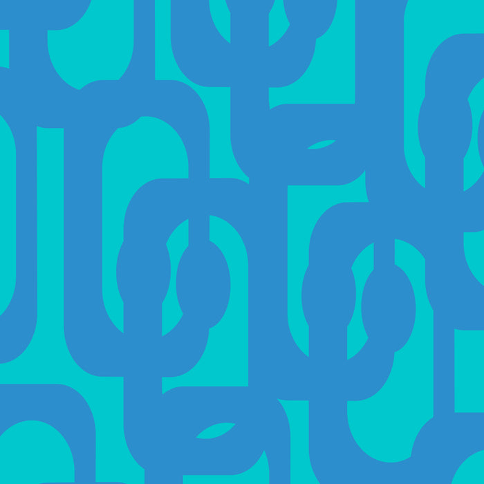 Mid Century Modern Loops Abstract Turquoise Blue Cyan Retro Contemporary Pattern Coffee Mug Gallery Image 2