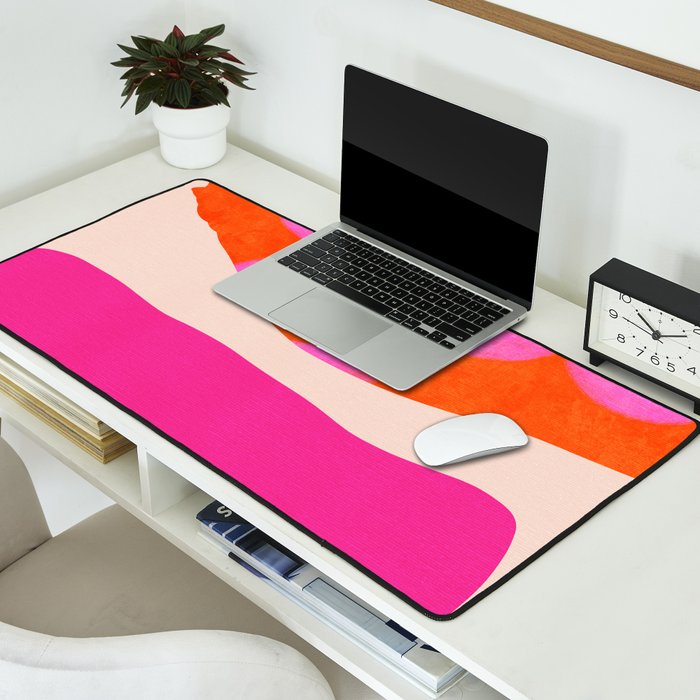 relations II -shapes minimal painting abstract Desk Mat Gallery Image 2