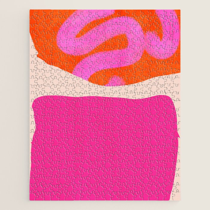 relations II -shapes minimal painting abstract Jigsaw Puzzle Gallery Image 1