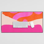 relations II -shapes minimal painting abstract Desk Mat Gallery Image 1