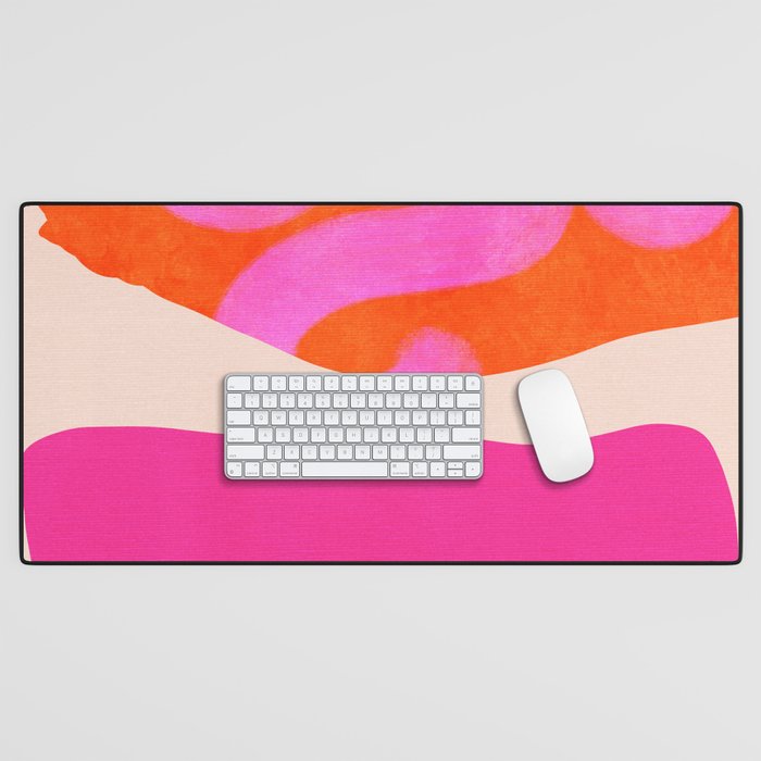 relations II -shapes minimal painting abstract Desk Mat Gallery Image 1