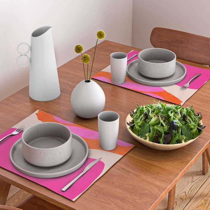 relations II -shapes minimal painting abstract Placemat Gallery Image 2
