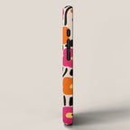 Floral  Pattern Hot Pink and Orange iPhone Case Gallery Image 2
