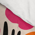 Floral  Pattern Hot Pink and Orange Comforter Gallery Image 4