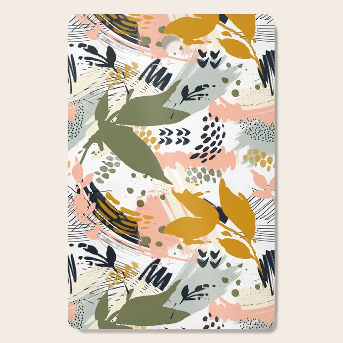 Abstract strokes still life Cutting Board Gallery Image 1