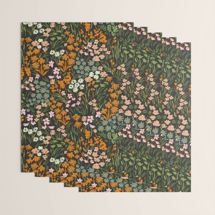 Night in the flowered meadow Wrapping Paper Gallery Image 3