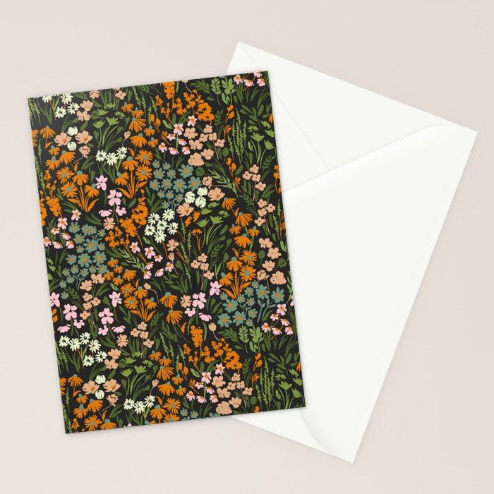 Night in the flowered meadow Stationery Card Gallery Image 2