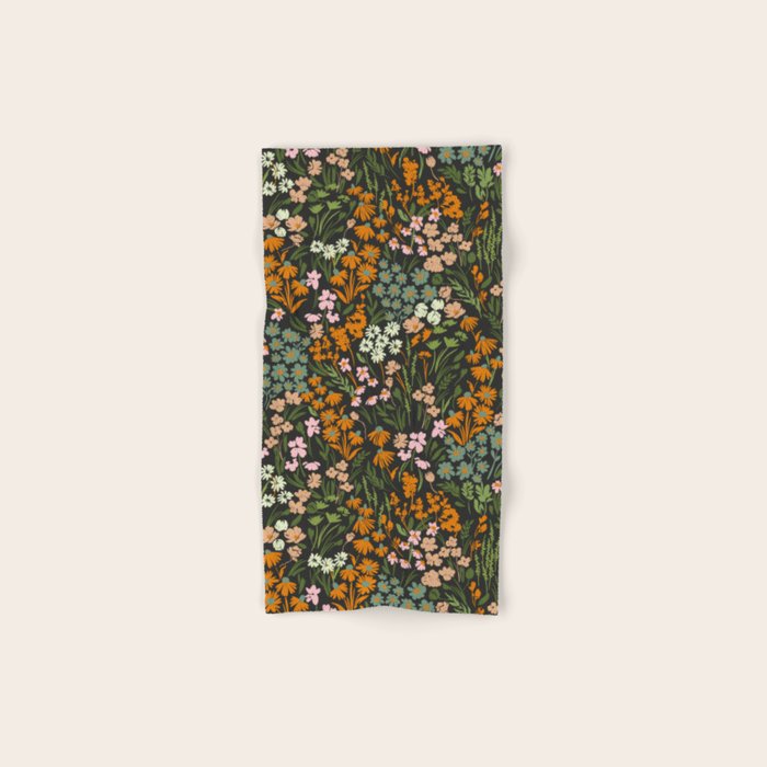 Night in the flowered meadow Bath Towel Gallery Image 1