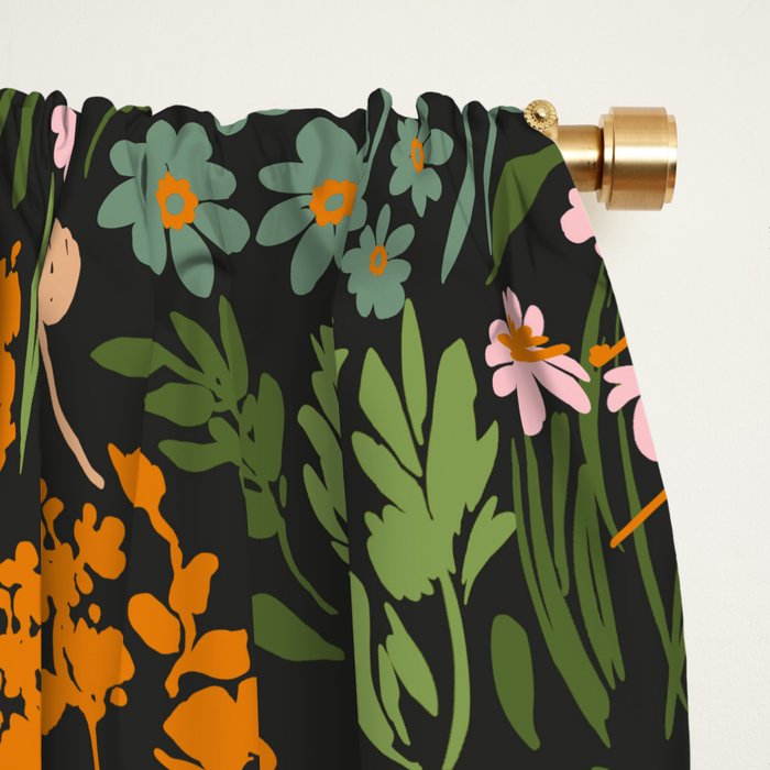 Night in the flowered meadow Window Curtain Gallery Image 2
