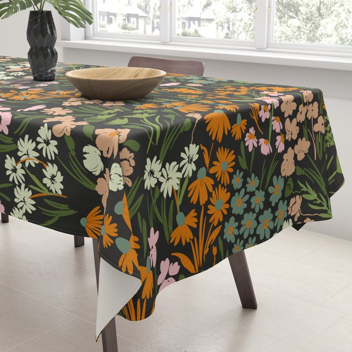 Night in the flowered meadow Tablecloth Gallery Image 3