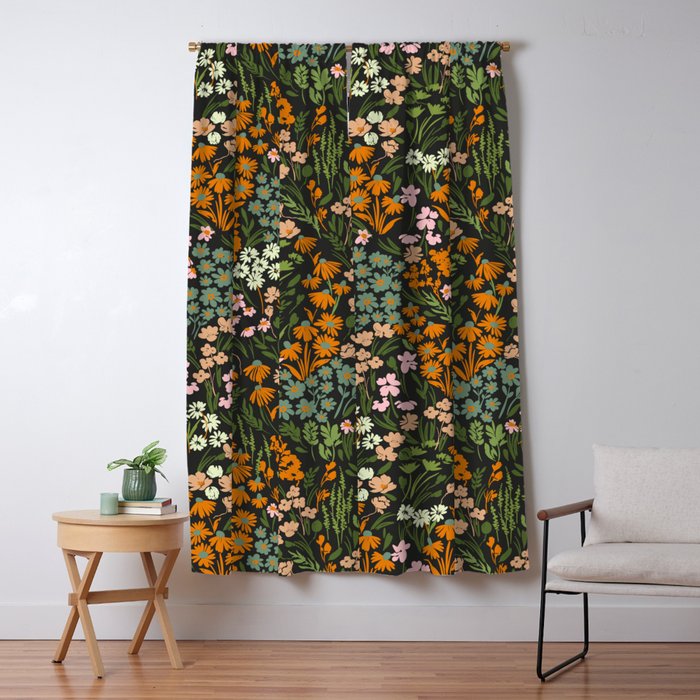 Night in the flowered meadow Window Curtain Gallery Image 5