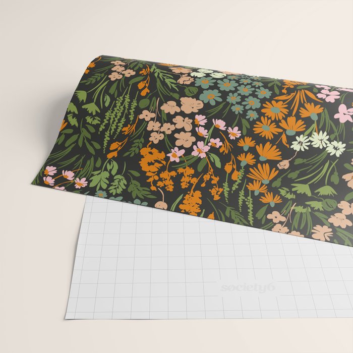 Night in the flowered meadow Wrapping Paper Gallery Image 2