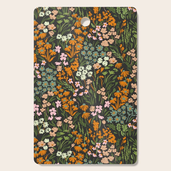 Night in the flowered meadow Cutting Board Gallery Image 1