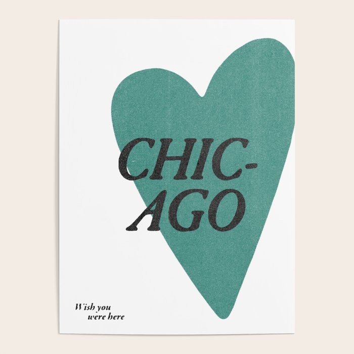Wish you were here - Chicago Poster