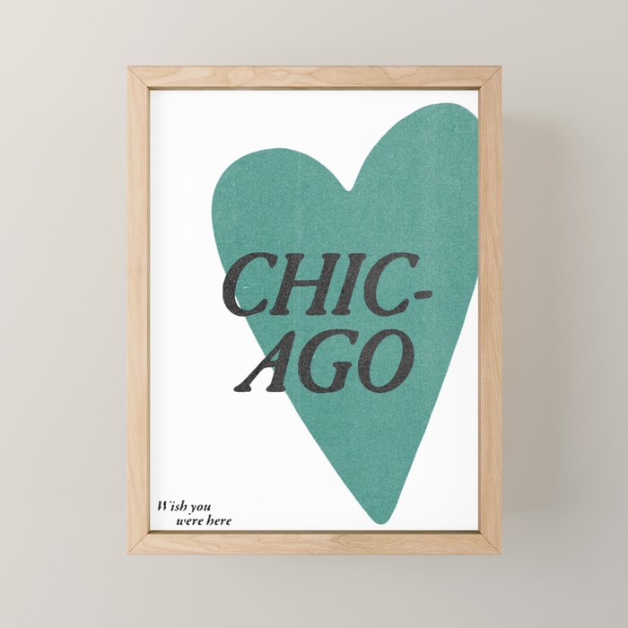 Wish you were here - Chicago Mini Art Print Gallery Image 1