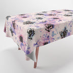 Abstract flowered paint modern Tablecloth Gallery Image 1