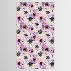 Abstract flowered paint modern Tablecloth Gallery Image 2
