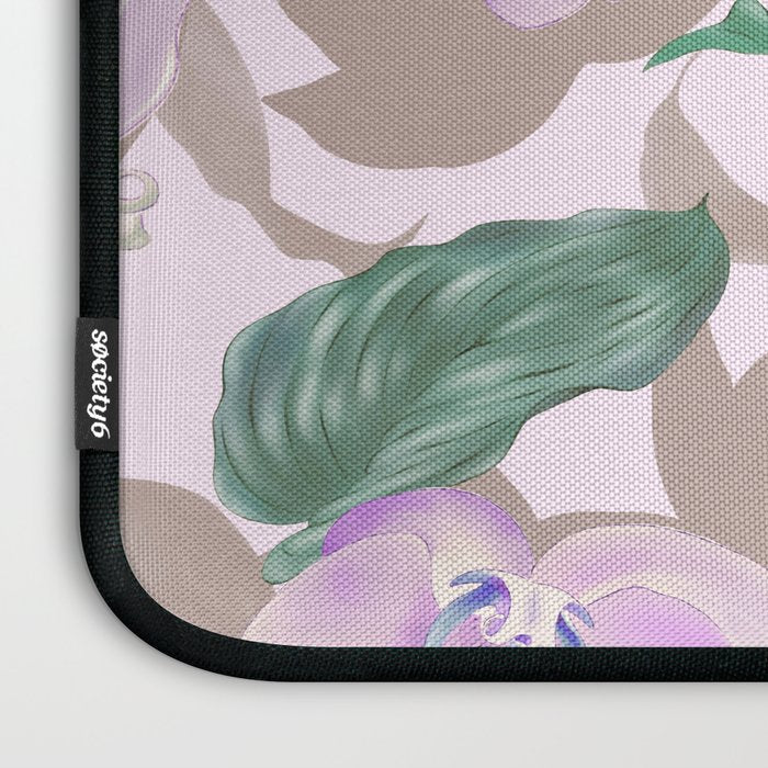 Lovely lilac exotic flowers L Laptop Sleeve Gallery Image 3