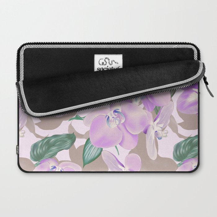 Lovely lilac exotic flowers L Laptop Sleeve Gallery Image 2